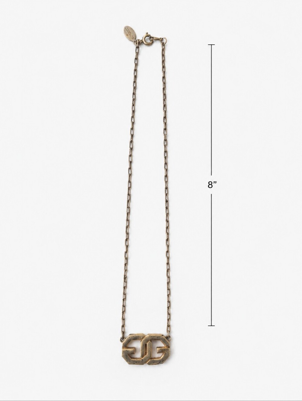 Givenchy Vintage Geometric Double G Logo Necklace - Picture 2 of 8
